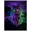 Personalized cat monster wall art print from your photo