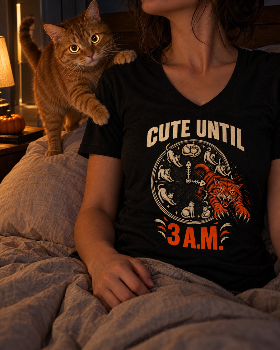 Cute Until 3 A.M. V-Neck Tee