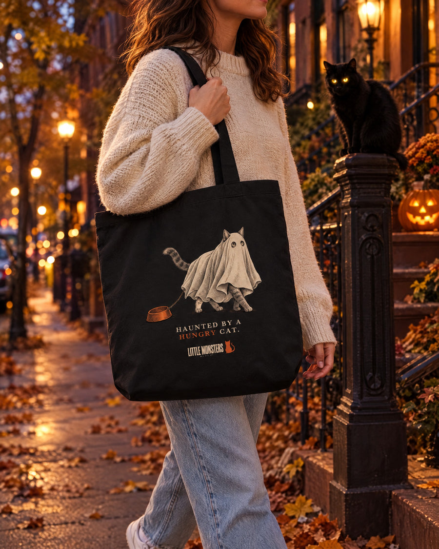 Haunted by a Hungry Cat Tote Bag