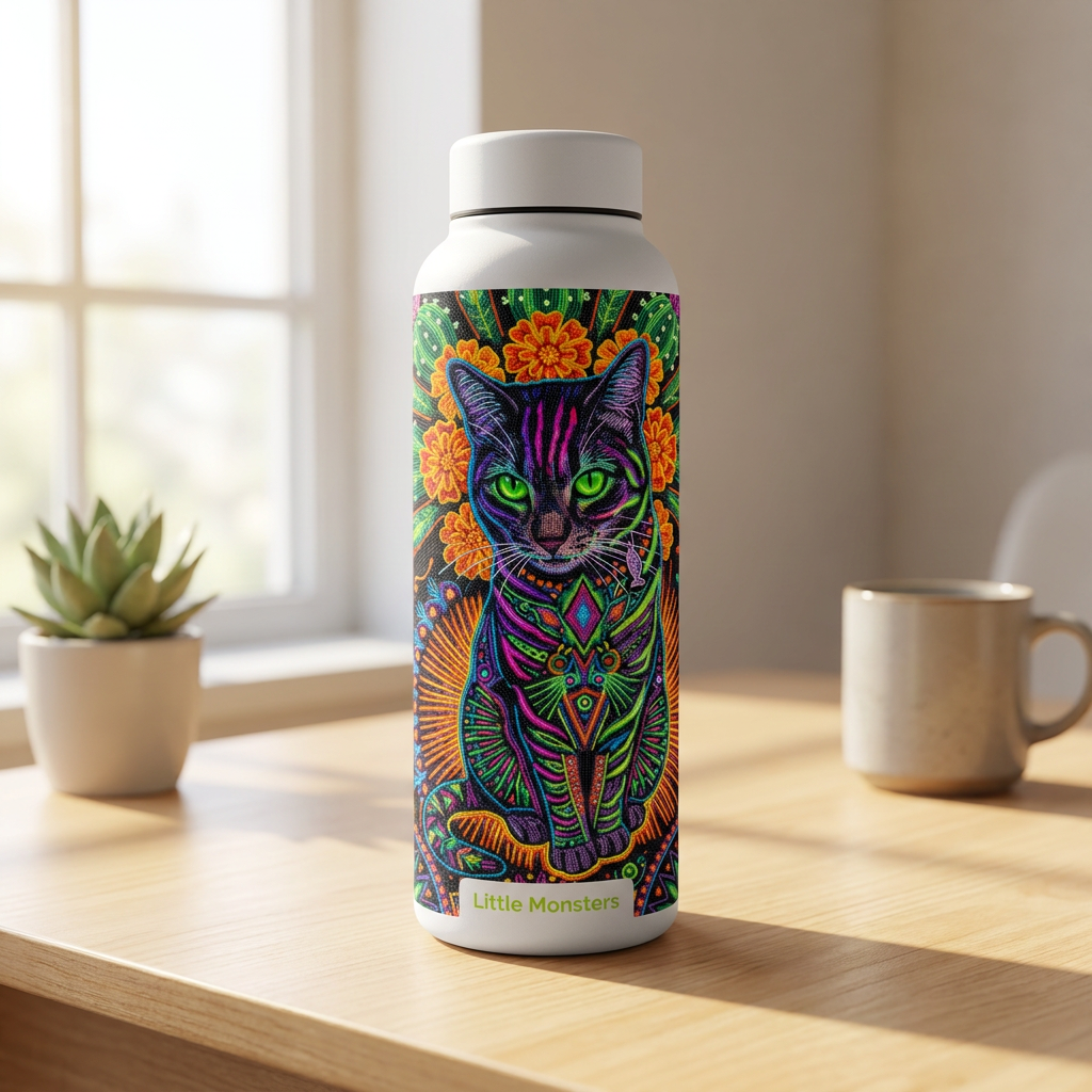 Monster Bottle 17oz, Huichol beadwork style