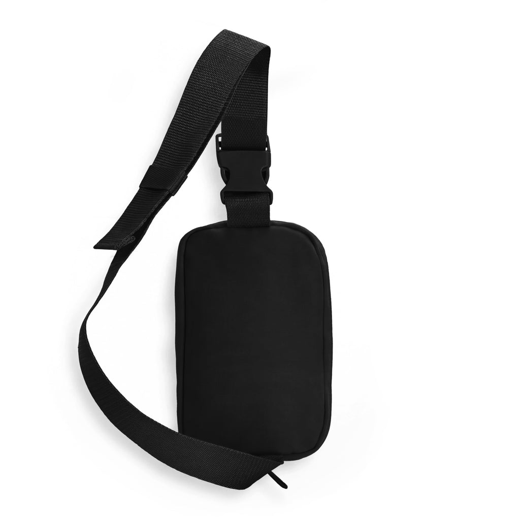 Little Monsters logo sling bag, back view